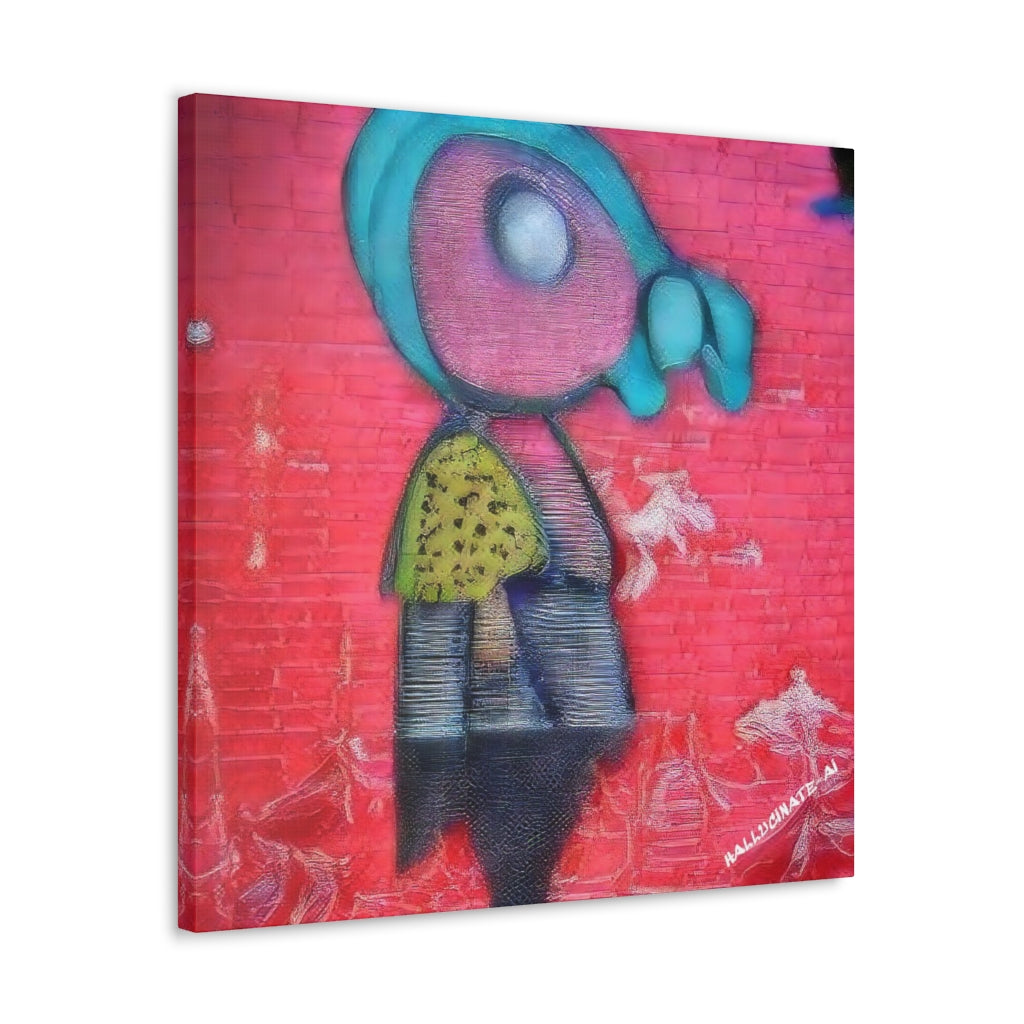 Urban Life in Red Classic Canvas