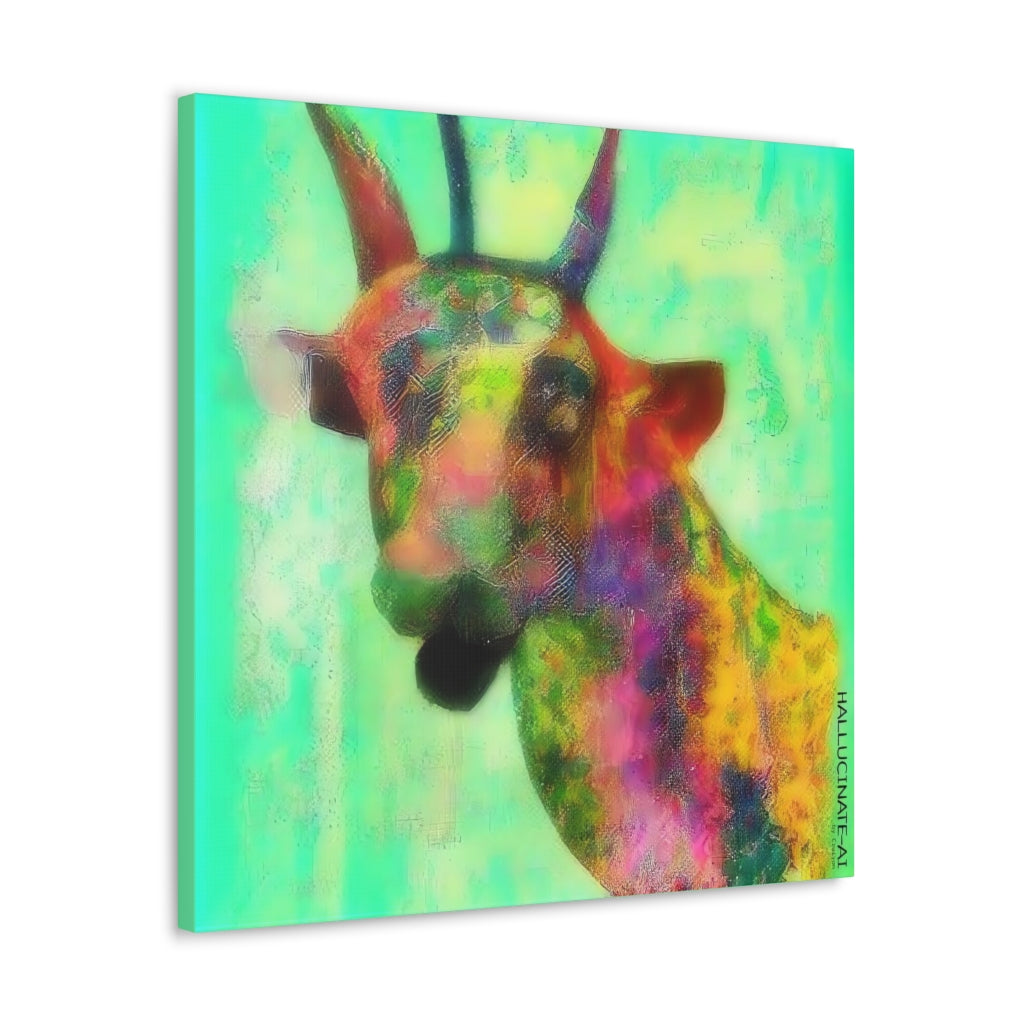 Giraffe Goat in Spring Classic Canvas