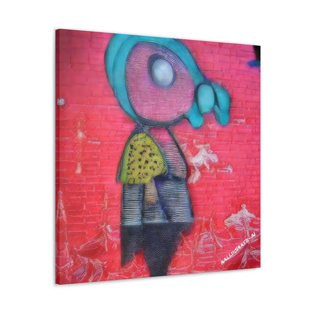 Urban Life in Red Classic Canvas