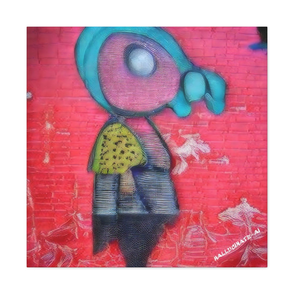 Urban Life in Red Classic Canvas