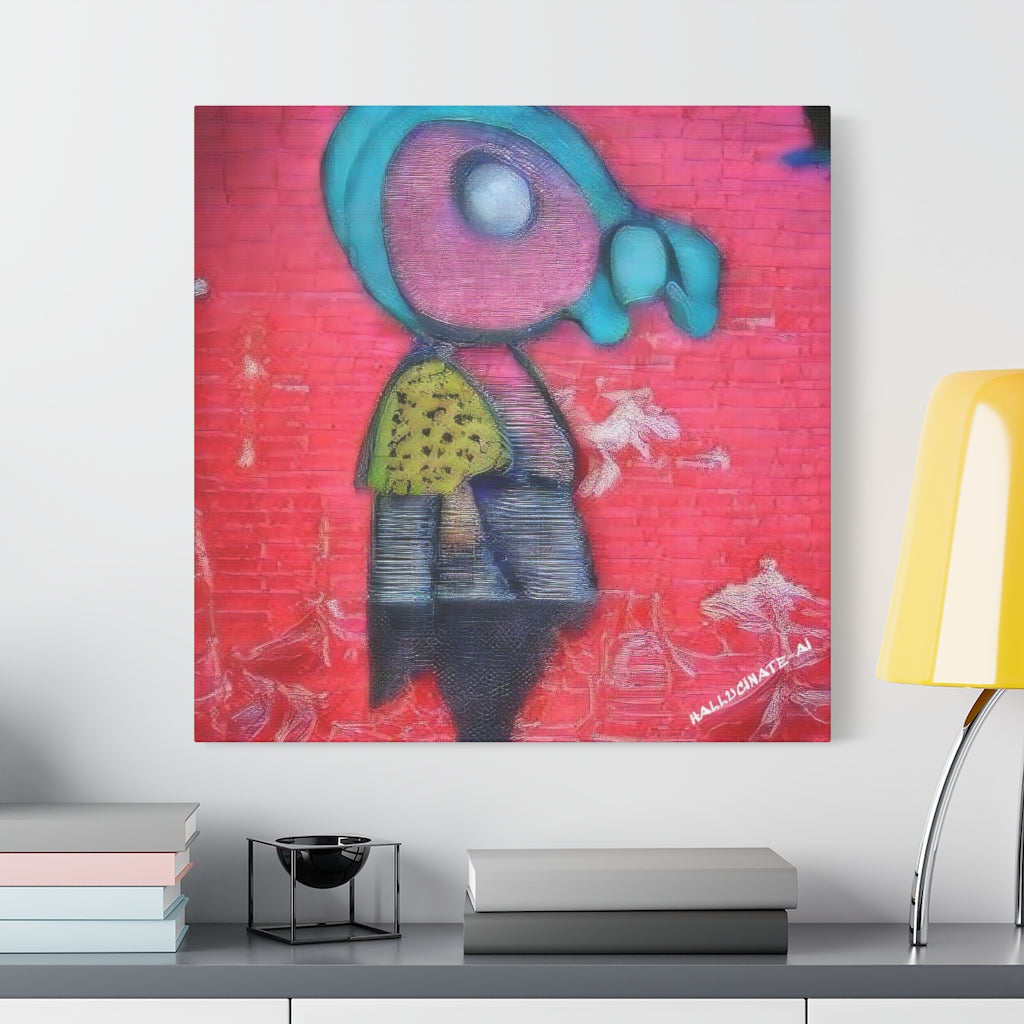 Urban Life in Red Classic Canvas