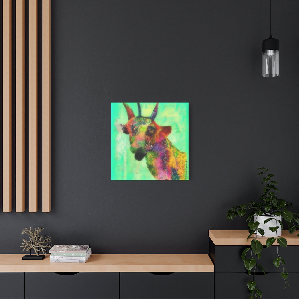 Giraffe Goat in Spring Classic Canvas
