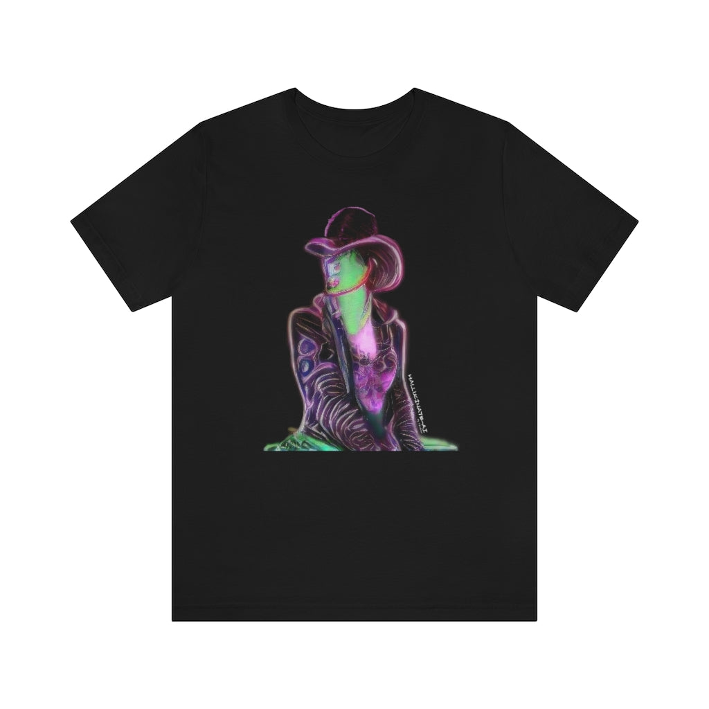 AI Neon Cowgirl 2 Unisex Jersey Short Sleeve Tee