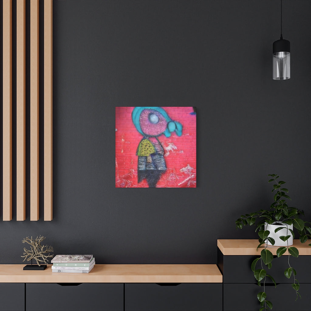 Urban Life in Red Classic Canvas