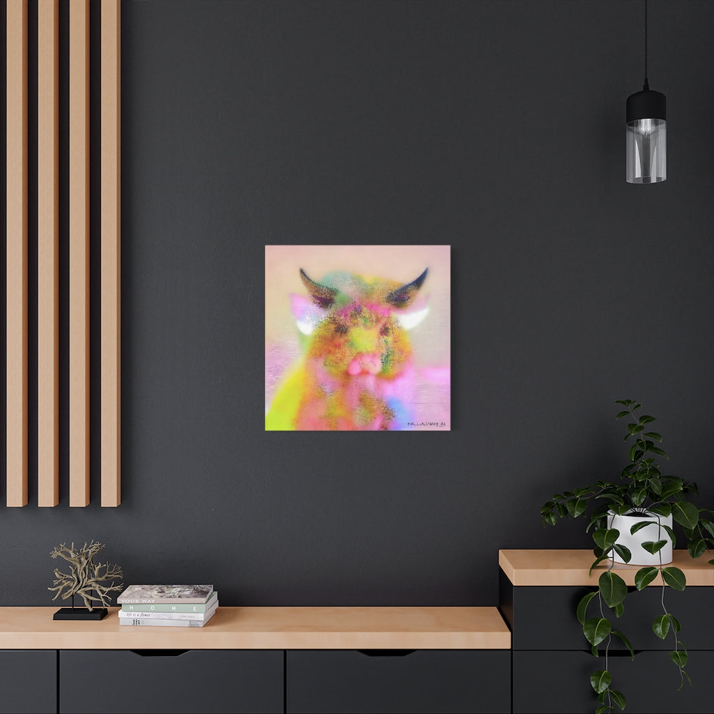 Pig Chick in Summer Classic Canvas
