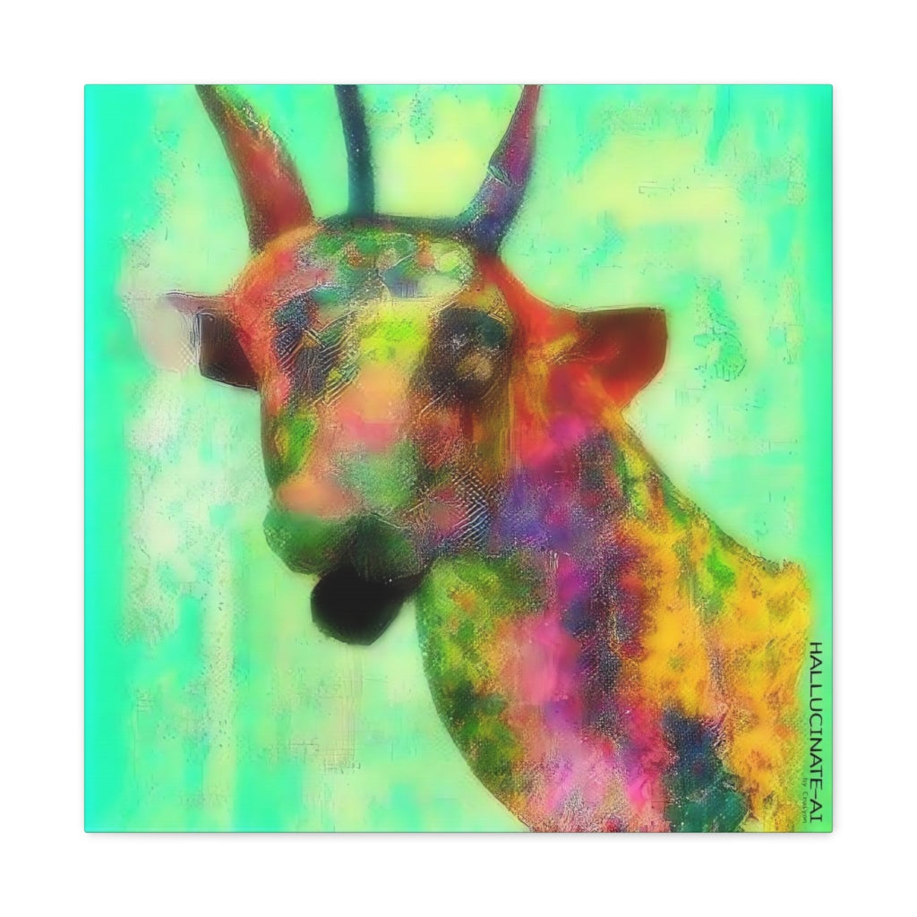 Giraffe Goat in Spring Classic Canvas