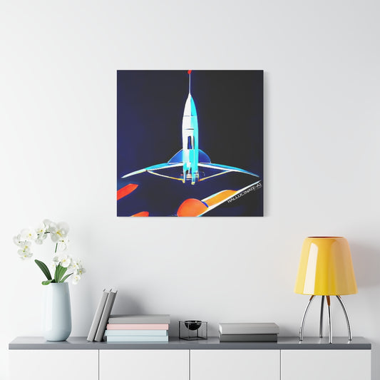 Beaming Rocket Classic Canvas