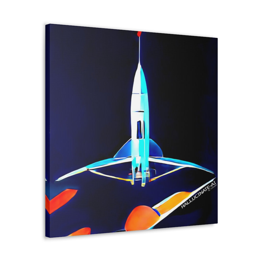 Beaming Rocket Classic Canvas