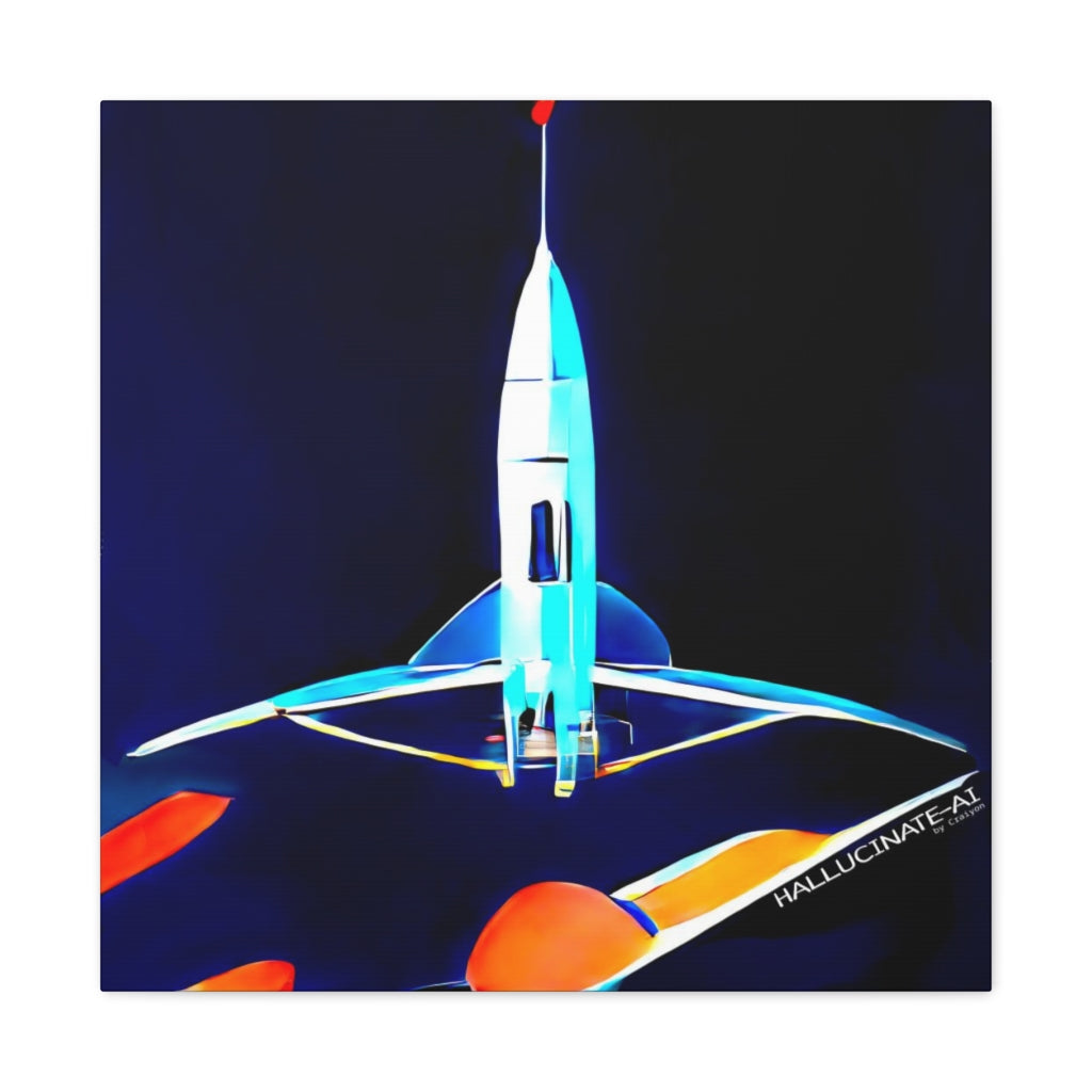 Beaming Rocket Classic Canvas