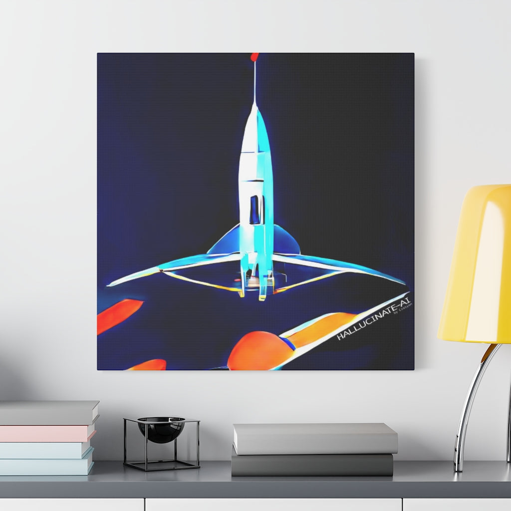 Beaming Rocket Classic Canvas