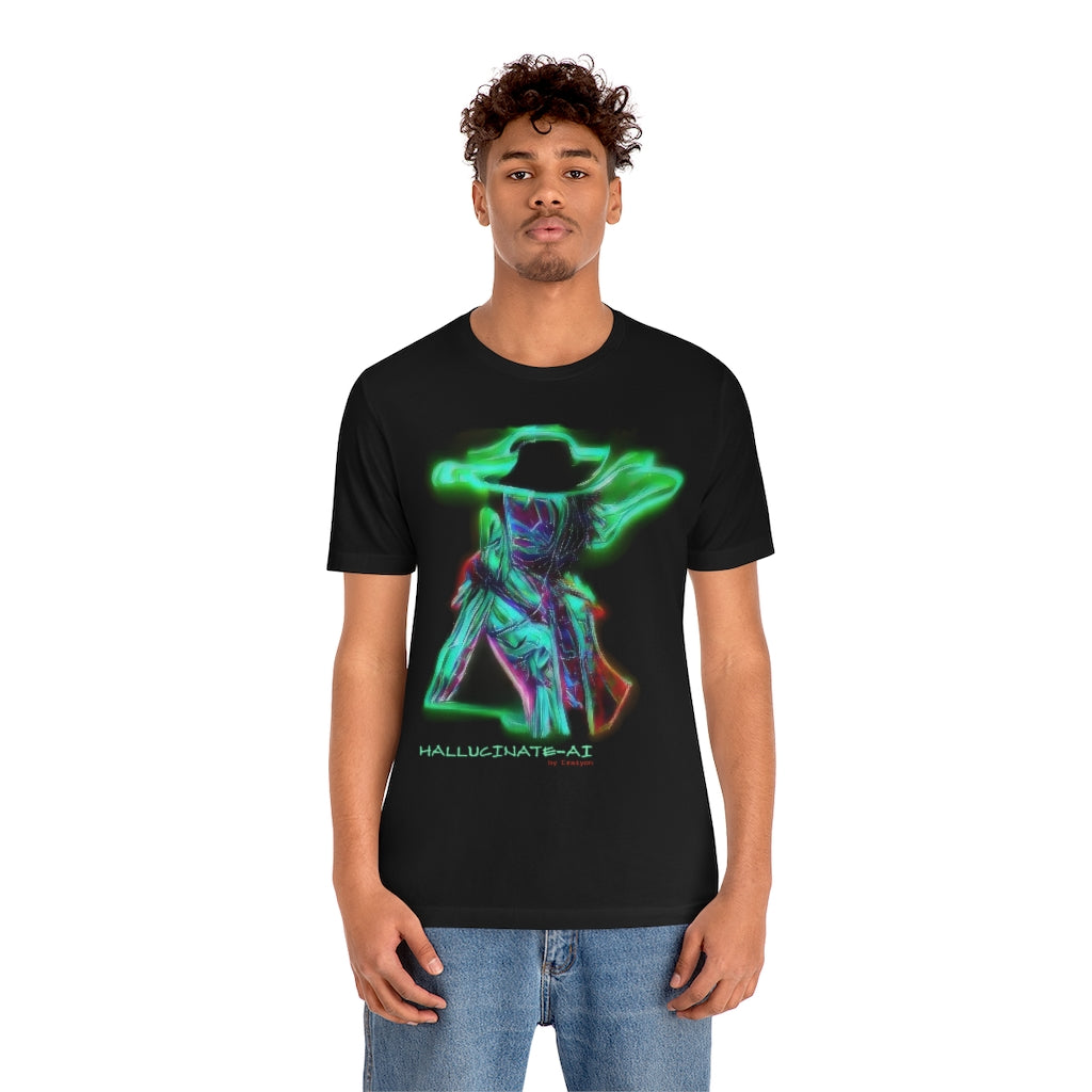 AI Neon Cowgirl 1 Unisex Jersey Short Sleeve Tee