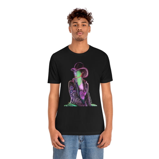 AI Neon Cowgirl 2 Unisex Jersey Short Sleeve Tee