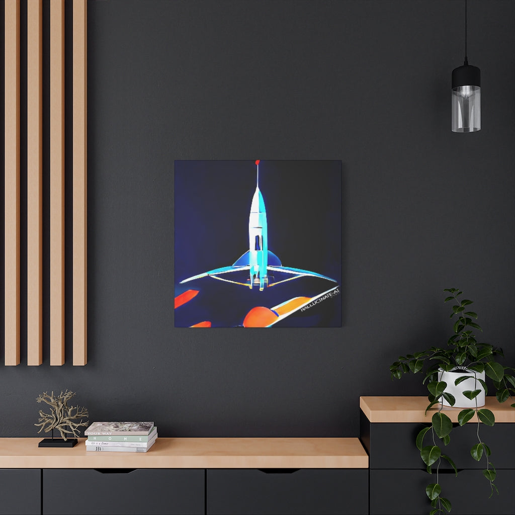 Beaming Rocket Classic Canvas