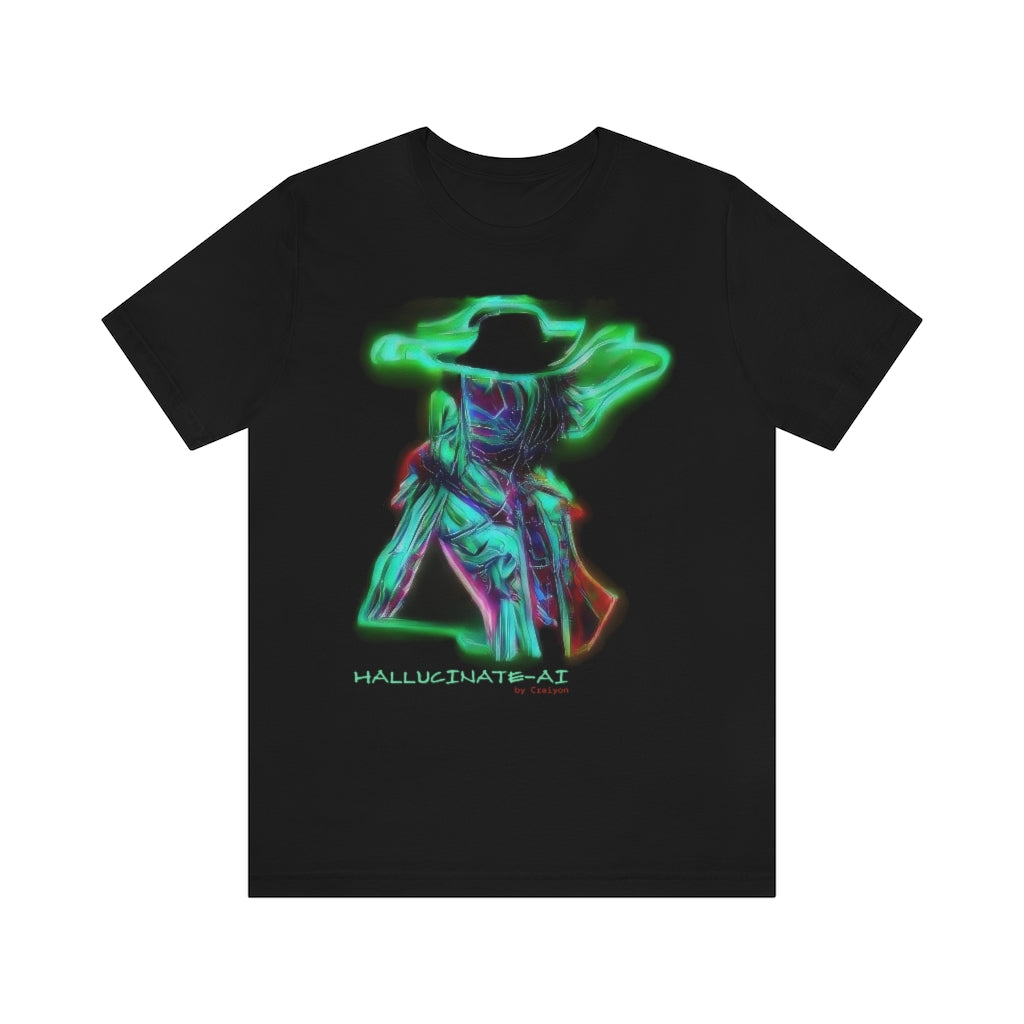 AI Neon Cowgirl 1 Unisex Jersey Short Sleeve Tee