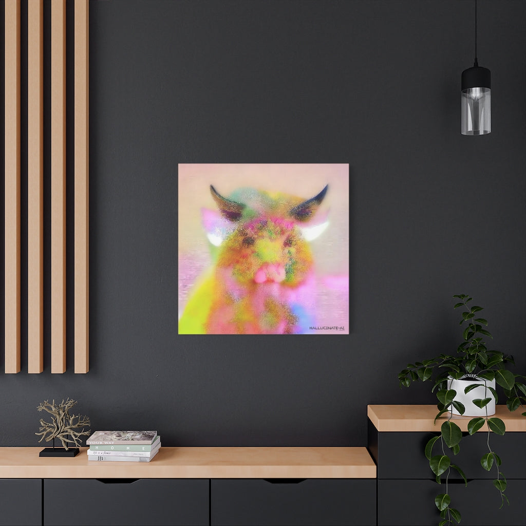 Pig Chick in Summer Classic Canvas