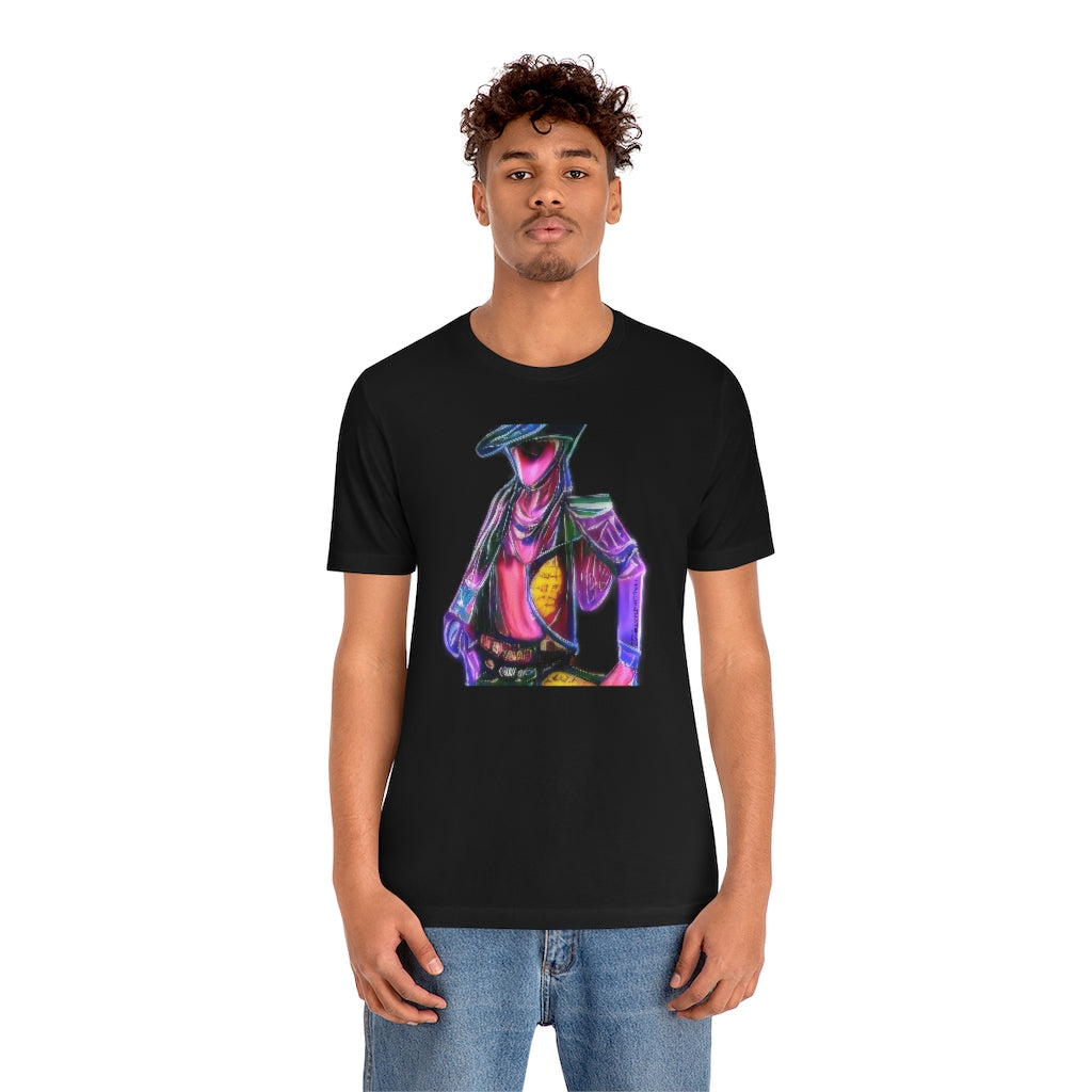 AI Neon Cowboy 5 Unisex Jersey Short Sleeve Tee