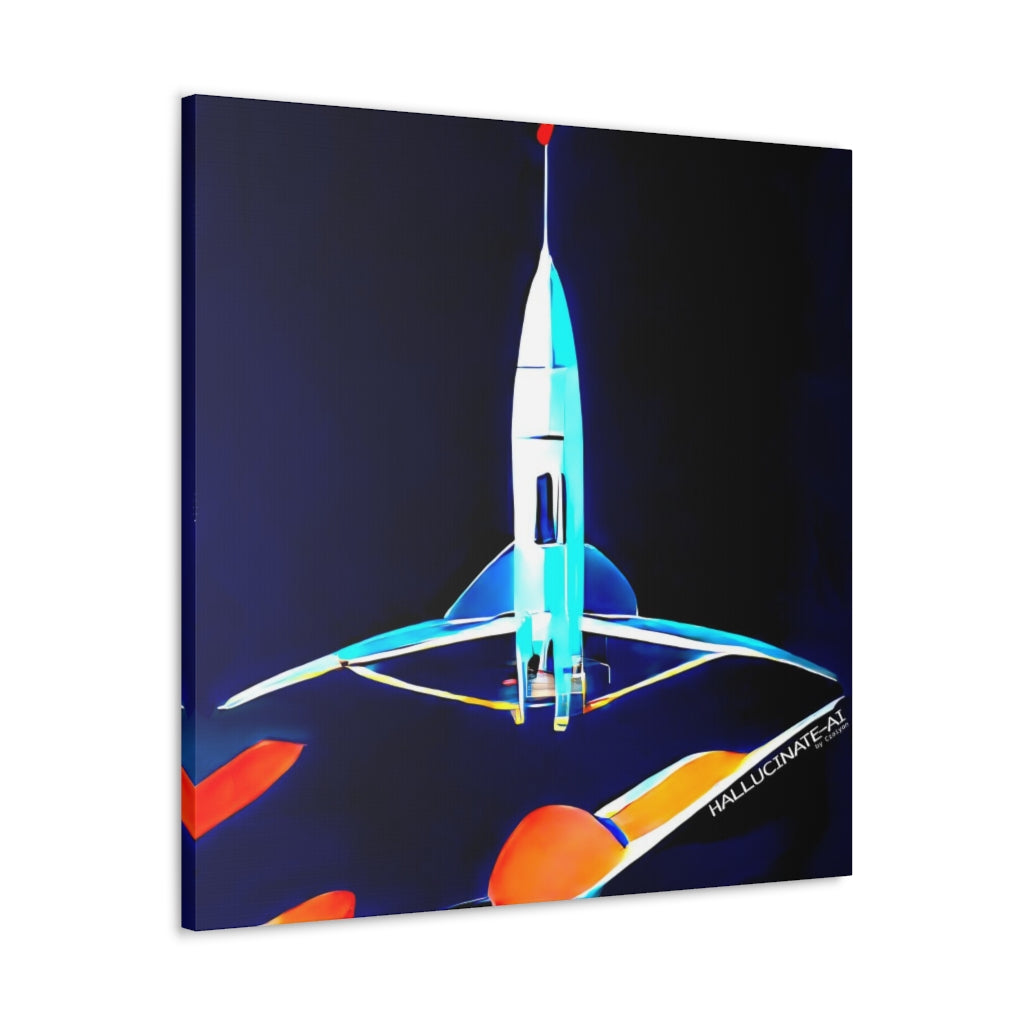 Beaming Rocket Classic Canvas