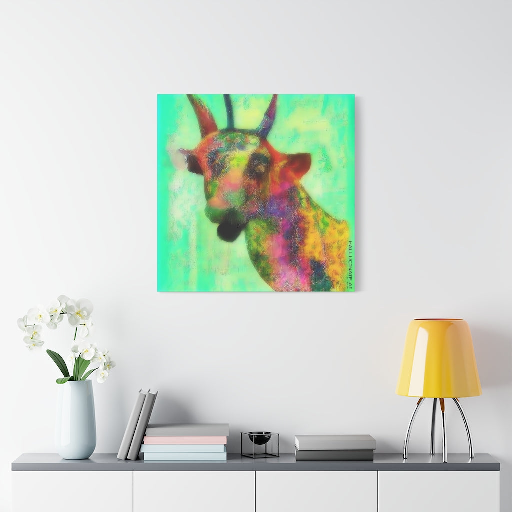 Giraffe Goat in Spring Classic Canvas