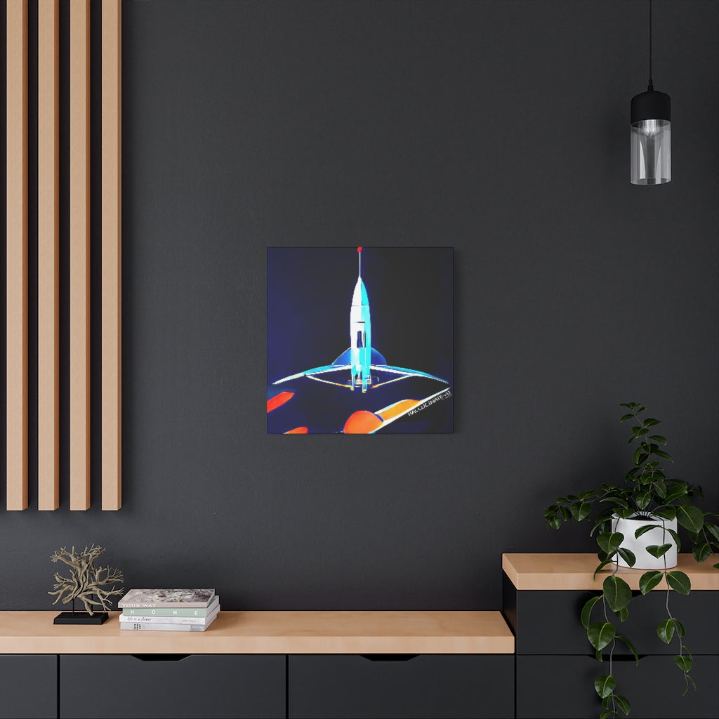 Beaming Rocket Classic Canvas